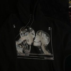 Soft Thick Skeleton Hoodie Goth Grunge Emo
